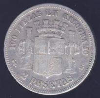 Spanyolország 1870. 2P (SN-M) Ag T:3 pici ph