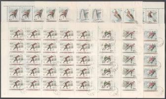 1955 Téli sport teljes ívsor, néhány érték hajtott (12.000)