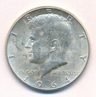 Amerikai Egyesült Államok 1964. 1/2$ Ag "Kennedy" T:AU,XF USA 1964. 1/2 Dollar Ag "Kennedy" C:AU,XF Krause KM#202