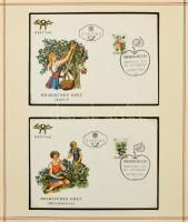 Ausztria 44 klf FDC a 60-as évekből kiállítási lapokon