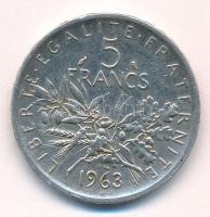 Franciaország 1963. 5Fr Ag T:AU France 1963. 5 Francs Ag C:AU Krause KM#926