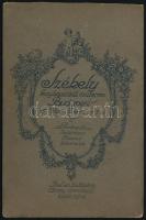 cca 1910-1915 Két ápolónő portréja, kabinetfotó Székely Aladár budapesti műterméből, teteje vágott, ...