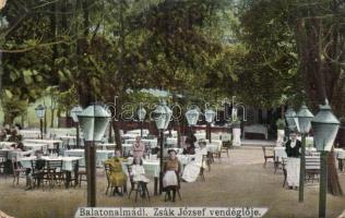 Balatonalmádi Zsák József vendéglője kert