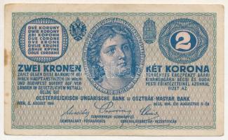 1914. 2K "1618 C 069097" T:F Hungary 1914. 2 Korona "1618 C 069097" C:F Krause 17.