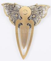 Lila kövekkel kirakott pillangó alakú könyvjelző, 9x7,5 cm