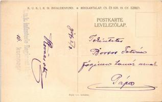 1917 Rokkantalap. Cs. és Kir. 19. gy. Ezred / K.u.K. I.R. 19. Invalidenfond / WWI K.u.K. military ar...