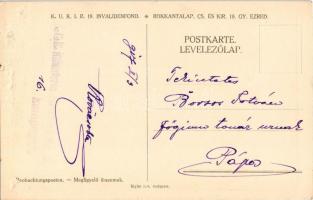 1917 Megfigyelő őrszemek. Rokkantalap. Cs. és Kir. 19. gy. Ezred /Beobachtungsposten. K.u.K. I.R. 19...