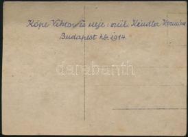 cca 1914 Bp., Köpe Viktor író és felesége, a hátoldalon feliratozott fotó, 8,5x12,5 cm