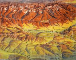 ca 1930 A Magas Tátra térképe. másik oldalán turista információkkal 60x42 cm