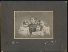 1906 Nagyszeben, Hermannstadt Emil Fischer műterméből származó keményhátú fotó képoldalon feliratozv...