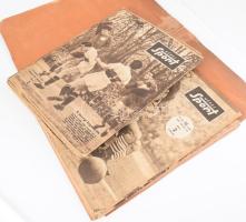 cc 1955-57 A Képes Sport 50 db száma, benne számos Aranycsapatról szóló cikkel és képpel