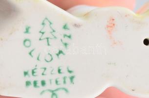 Hollóházi bölcs bagoly. Terv.: Balogh Béla. Jelzett, m: 9,5 cm