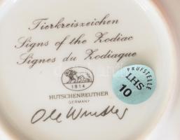 Hutschenreuther design csésze alátéttel. Terv.: Ole Winther. Jelzett, hibátlan, d: 11 cm