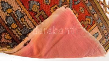 Kaukázusi mintás kelim falitextil, mérete rojtok nélkül39x58 cm