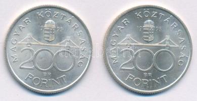 1993. 200Ft Ag "MNB" (2x) T:AU Adamo F13