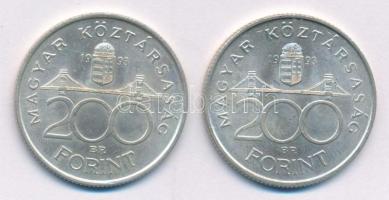 1993. 200Ft Ag "MNB" (2x) T:AU Adamo F13