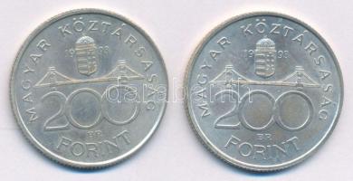 1993. 200Ft Ag "MNB" (2x) T:AU Adamo F13