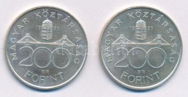 1993. 200Ft Ag "MNB" (2x) T:AU Adamo F13