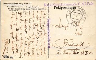 1915 Beschießung eines Fliegers aus einem Motorboot. Der europäische Krieg 1914/15. Wirklichkeitsbil...