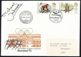 Michael Jakosits (1970) német sportlövő által aláírt FDC