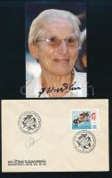 1979 Magyar öttusázó aláírása Öttusa VB FDC-n + Novák katalon emlékkártya nyomtatott aláírásaal