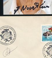 1979 Magyar öttusázó aláírása Öttusa VB FDC-n + Novák katalon emlékkártya nyomtatott aláírásaal