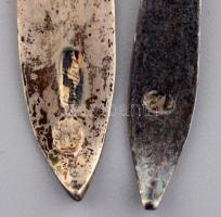 2 darab antik érméből készített ezüst (Ag) kanál, cca 1810/40, egyikben mesterjegy: Franciscus Günth...