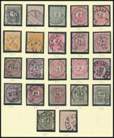 22 db Feketeszámú krajcáros bélyeg olvasható Fejér megyei bélyegzésekkel, köztük ritkák is (Gudlin 800 p)