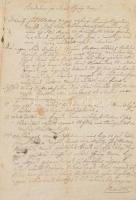 1809 Esztergomi tiszttartó jelentése, 2 kézzel beírt oldalon