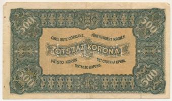 1923. 500K "Magyar Pénzjegynyomda Rt." nyomdahely-jelöléssel "5A 004 883485" T:F...