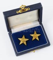 Kádár-kori tiszti rangjelző csillagok díszdobozban