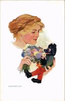 Lady with a toy. W. R. B. &amp; Co. Serie 22-104. s: Hilde Rüker-Lott