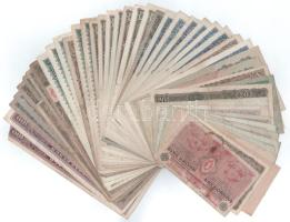 Vegyes 47db-os pengő és korona bankjegy tétel T:F,VG közte néhány jobb állapotú és szép papír