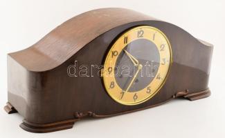 Mauthe német kandallóóra, kulccsal, ingával, kopással, 52x15x22 cm