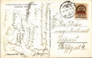 1941 Csíkszereda, Miercurea Ciuc; látkép. Csíkország visszatért. Andory Aladics Zoltán felvétele / g...