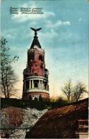 1916 Zimony, Semlin, Zemun; Millenium Denkmal. Verlag N. Levy / emlékmű / monument + "K.u.k. Militär-Zensurkommission Újvidék" (EK)