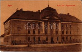 1907 Gyula, római katolikus főgimnázium. W. L. (?) 86. + "BÉKÉSGYULA P." (EK)