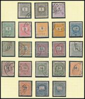 1888-1898 Krajcáros sor 3Ft nélkül B1-es fekvő vízjelállással, színváltozatokkal