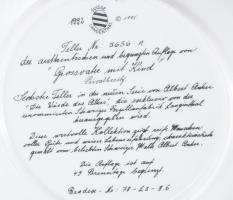 Lagenthal dísztányér, Albert Anker festményének reprodukciójával díszítve, jelzett, hibátlan, d: 23 ...