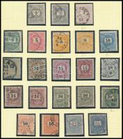 1888-1898 Krajcáros sor 3Ft nélkül B2-es fekvő vízjelállással, színváltozatokkal