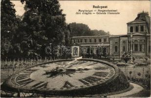 1914 Budapest XIII. Margitsziget, Járó virágóra (EK)