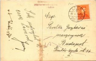 1939 Léva, Levice; vár. Dobrovitzky kiadása / castle. photo (ragasztónyom / glue mark)