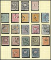 1888-1898 Krajcáros sor 3Ft nélkül B3-as fekvő vízjelállással, színváltozatokkal