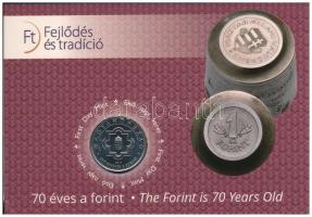 2016. 50Ft Cu-Ni "70 éves a forint" első napi veret sorszámozott emléklapon "02604" T:UNC