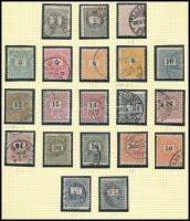 1888-1898 Krajcáros sor 3Ft nélkül B4-es fekvő vízjelállással, színváltozatokkal