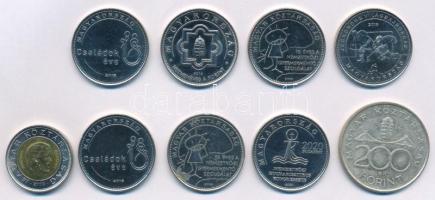 1994. 200Ft Ag "Deák" + 2002. 100Ft "Kossuth" + 2005-2020. 50Ft Cu-Ni (5xklf, 7db) emlékkiadások T:AU,XF