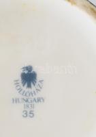 Hollóházi Szász Endre által tervezett dekorral díszített porcelán váza. Jelzett, minimális kopással,...