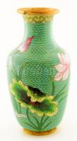 Antik kínai cloisonne váza, jó állapotban, m: 17 cm
