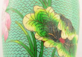 Antik kínai cloisonne váza, jó állapotban, m: 17 cm