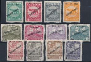 Fiume 1921 Mi 131-142 (Mi EUR 400.-) (Sasson EUR 1.400.-)
